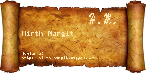 Hirth Margit névjegykártya